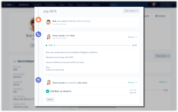 CRM Screenshot