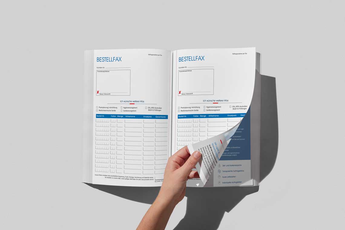 Firmenseiten im Innenteil / Produktportfolio